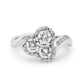 Round brilliant cut diamond ring