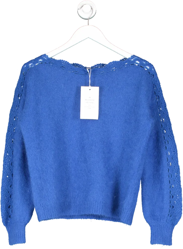 Sezane Blue Stacy Jumper UK S