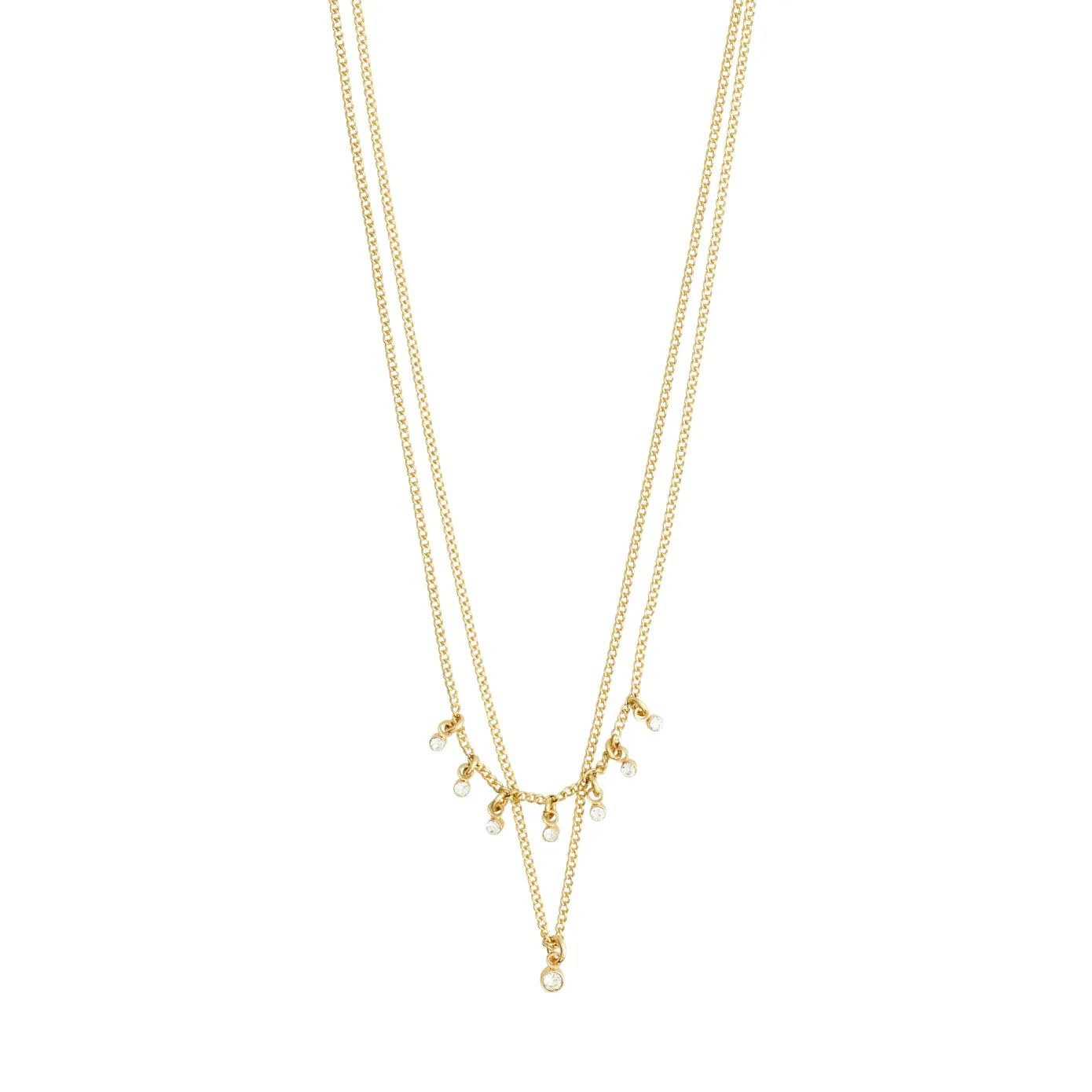 Sia Gold Plated Crystal 2-in-1 Necklace