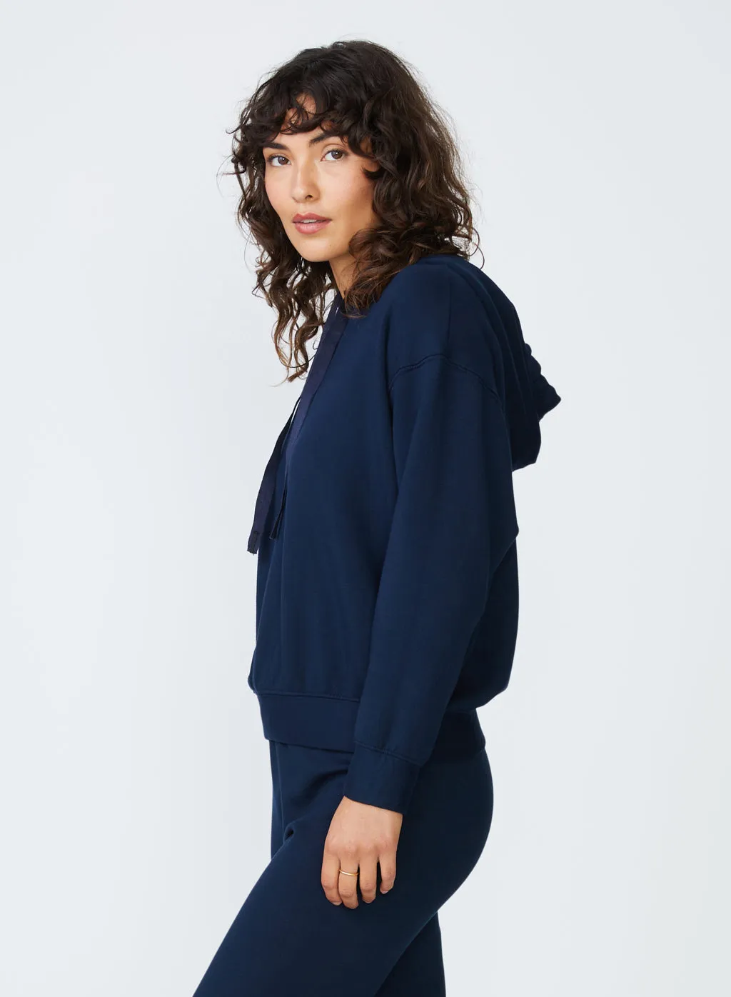 Softest Fleece Hoodie in New Navy