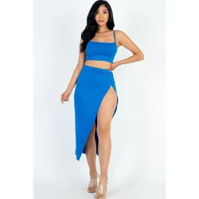 Split Thigh Maxi Skirt Set