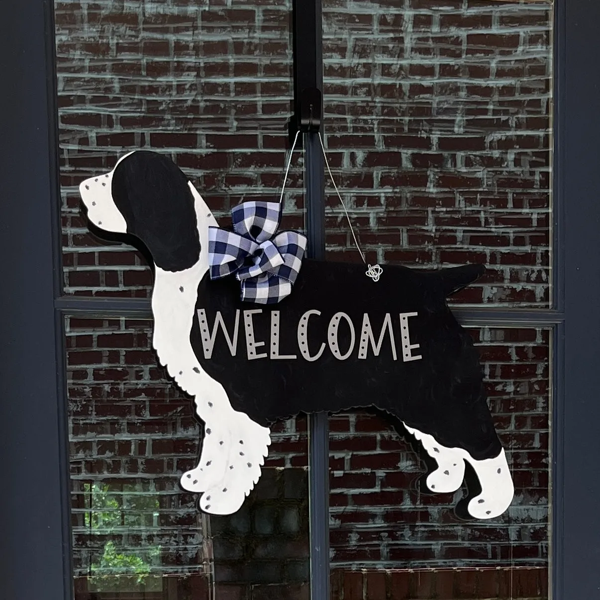 Springer Spaniel Welcome Door Hanger Custom for You