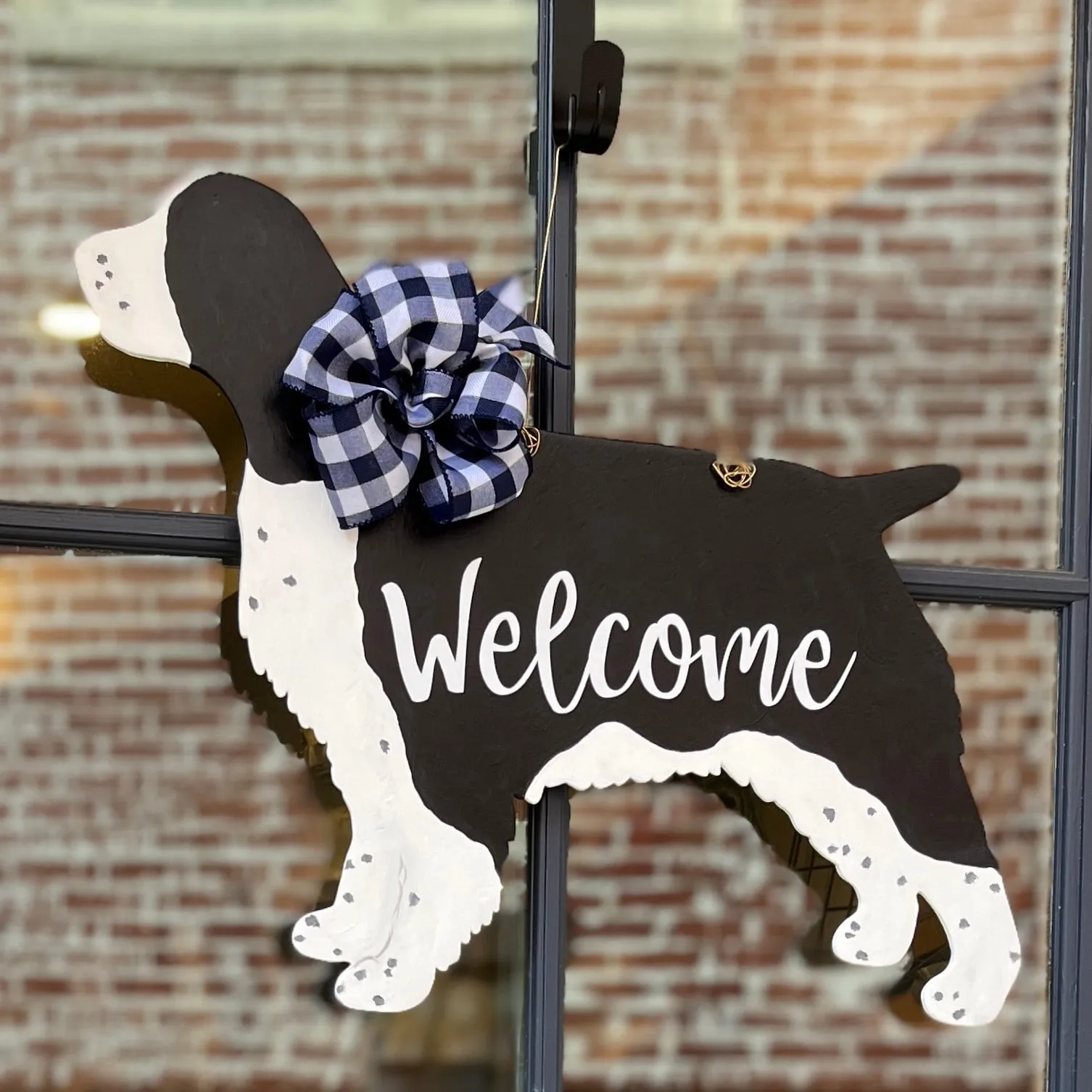 Springer Spaniel Welcome Door Hanger Custom for You