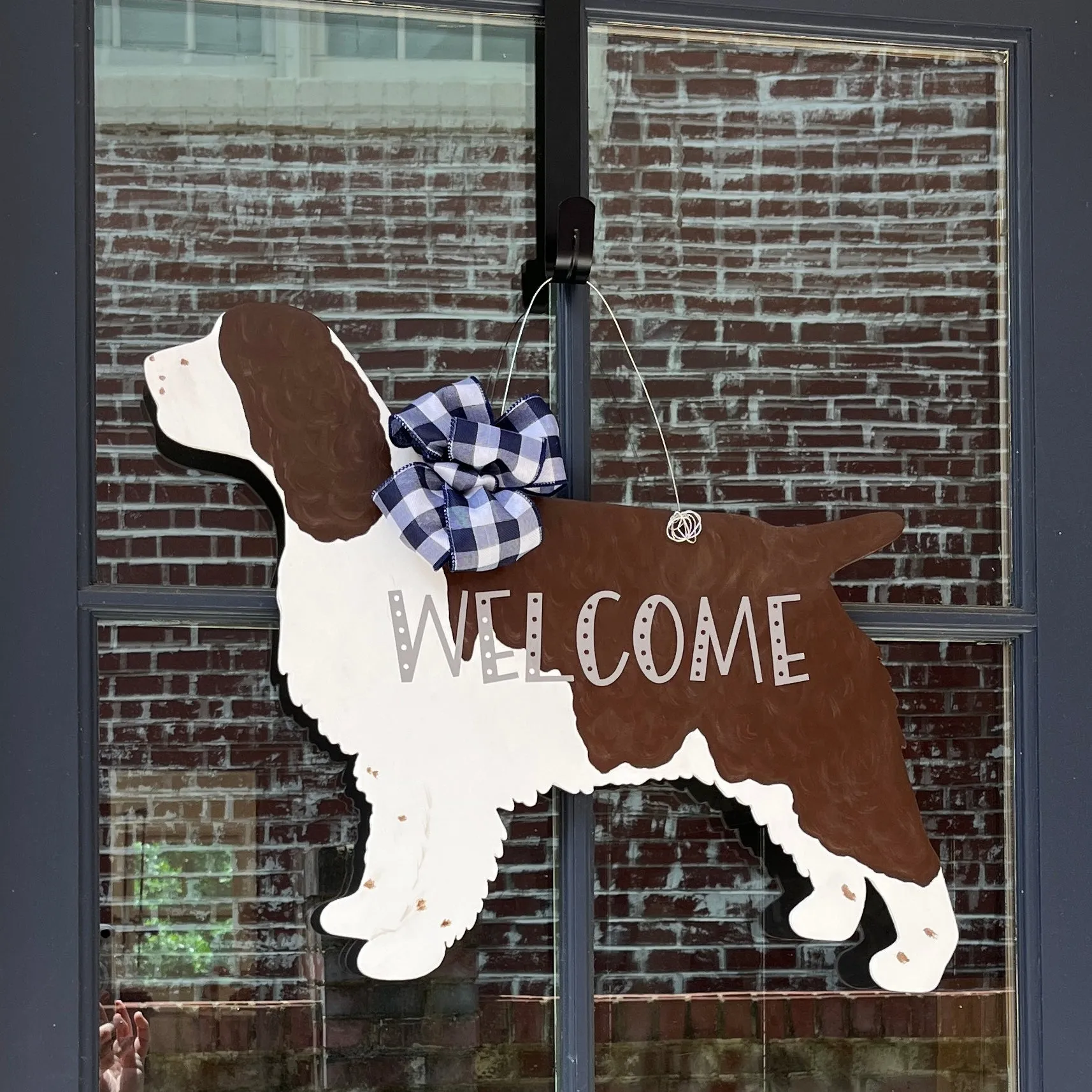 Springer Spaniel Welcome Door Hanger Custom for You