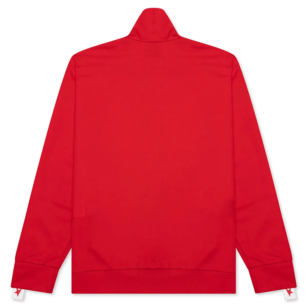 Star Zipped Track Jacket - Tango Red/White