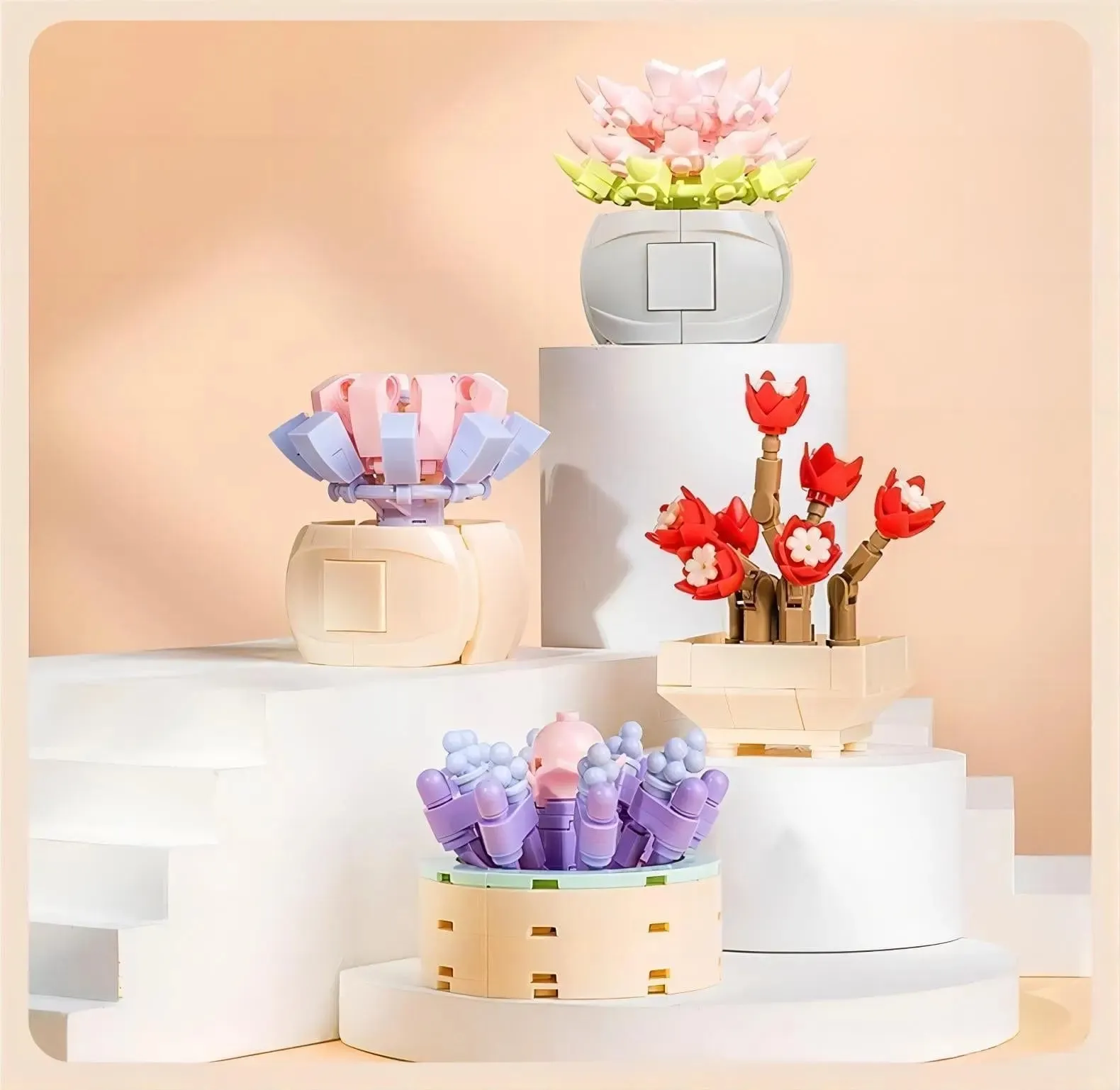 Succulent Potted Plants Building Blocks