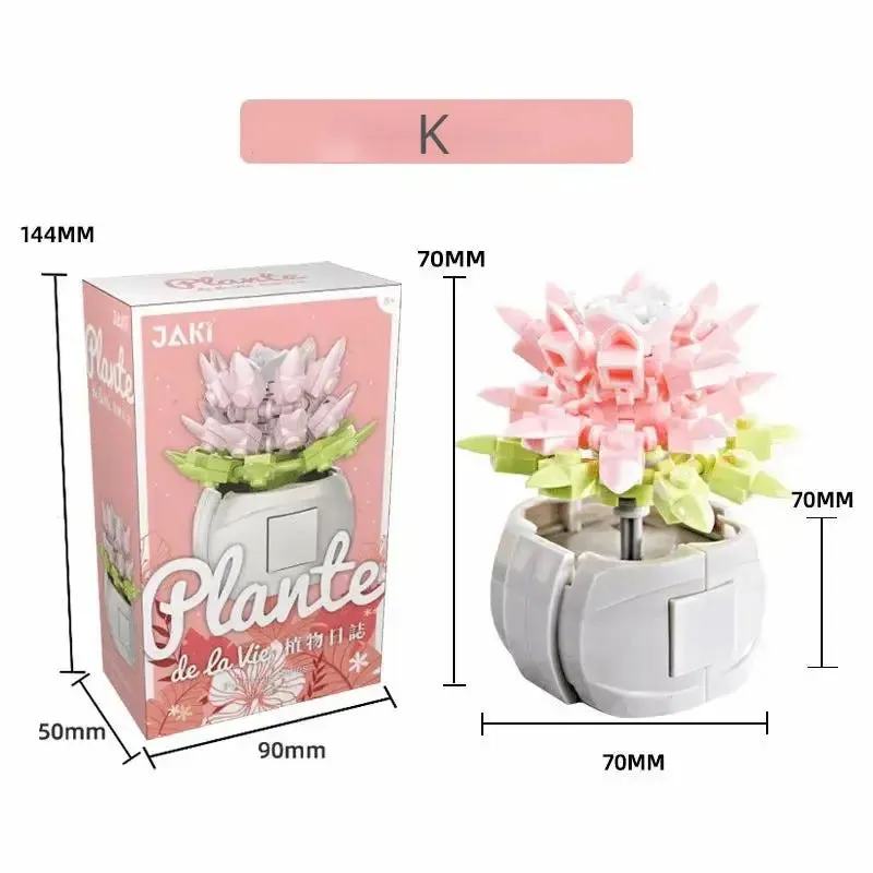 Succulent Potted Plants Building Blocks