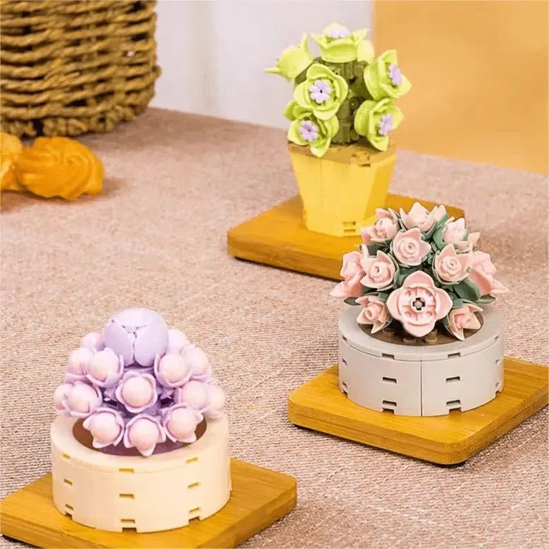 Succulent Potted Plants Building Blocks