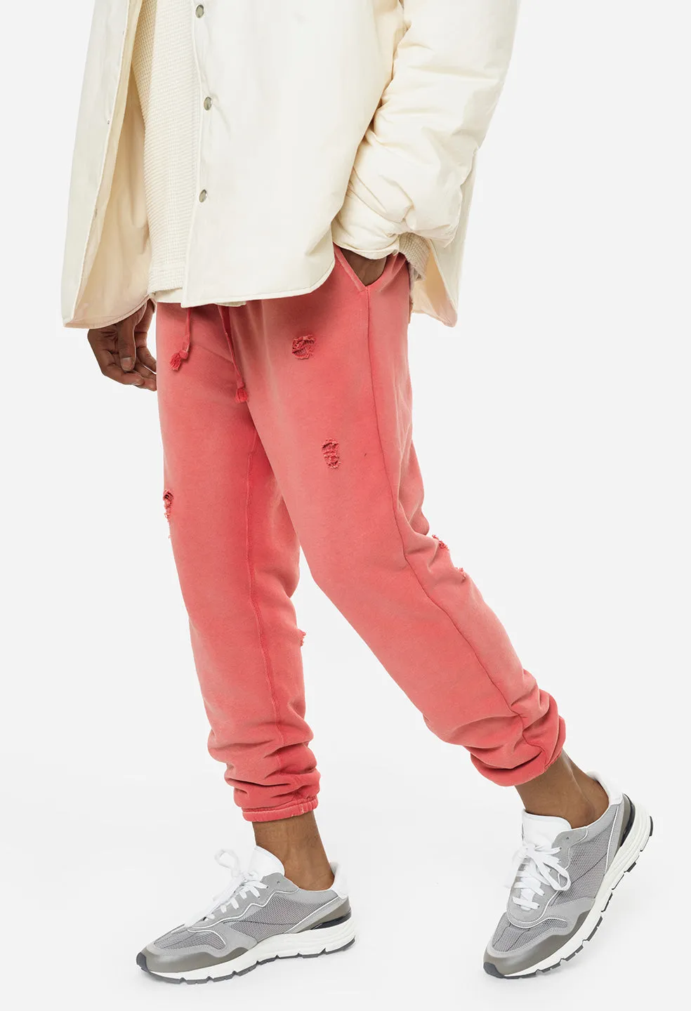 Sundrenched Thermal Lined Folsom Sweatpants / Vintage Red