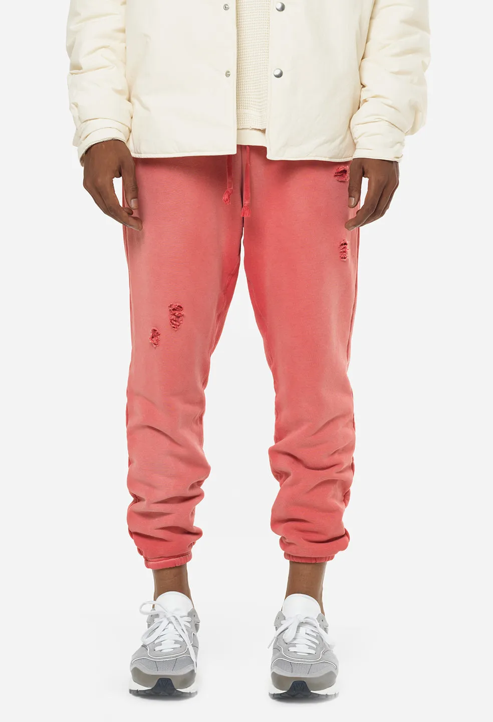 Sundrenched Thermal Lined Folsom Sweatpants / Vintage Red