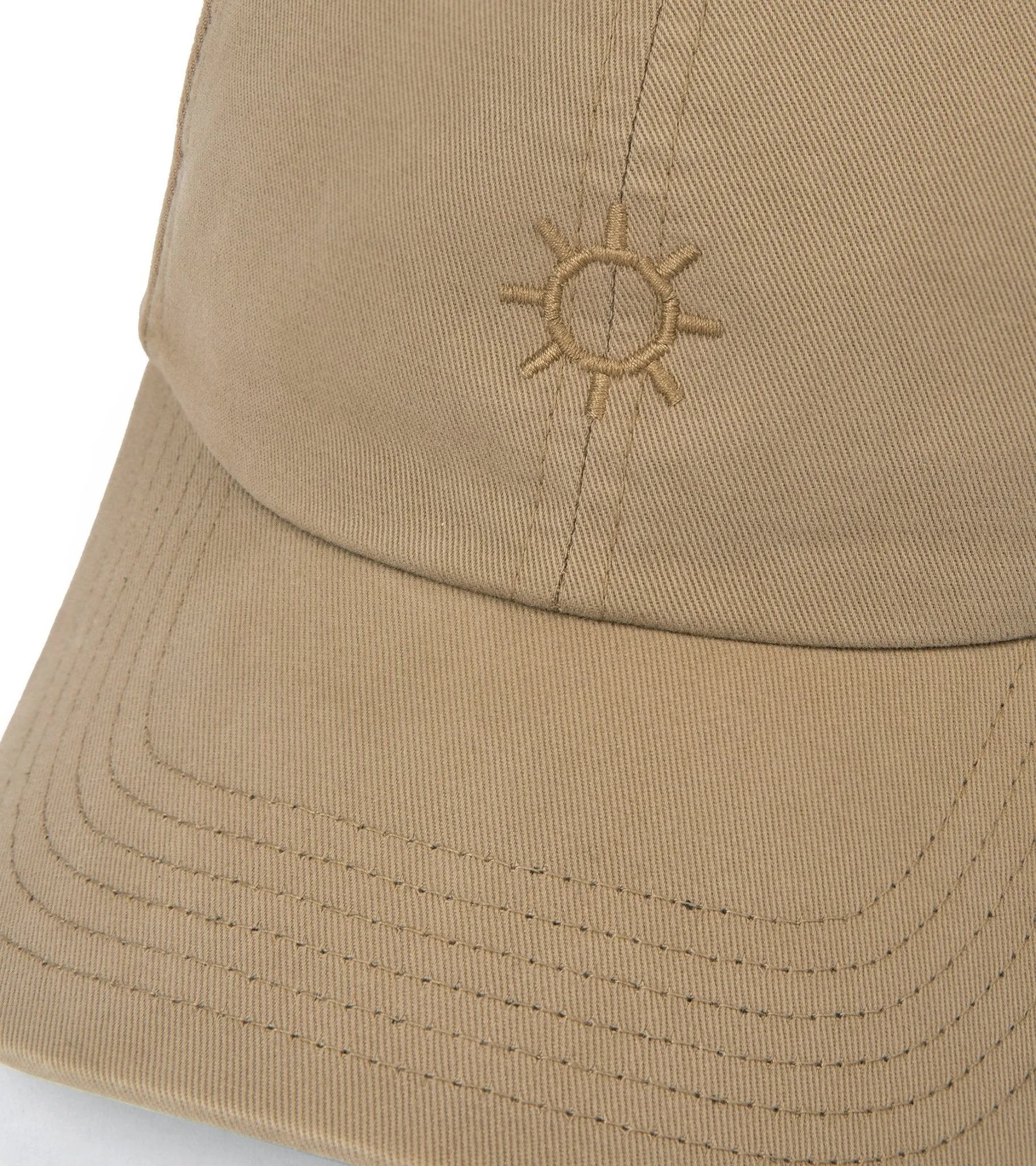 Trunk Washed Cotton Twill Baseball Cap: Beige