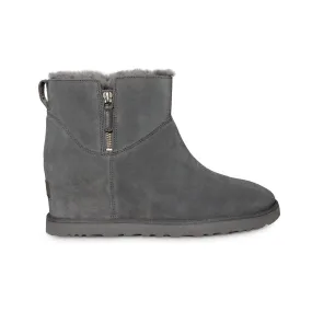 UGG Classic Femme Zip Mini Grey Boots - Women's