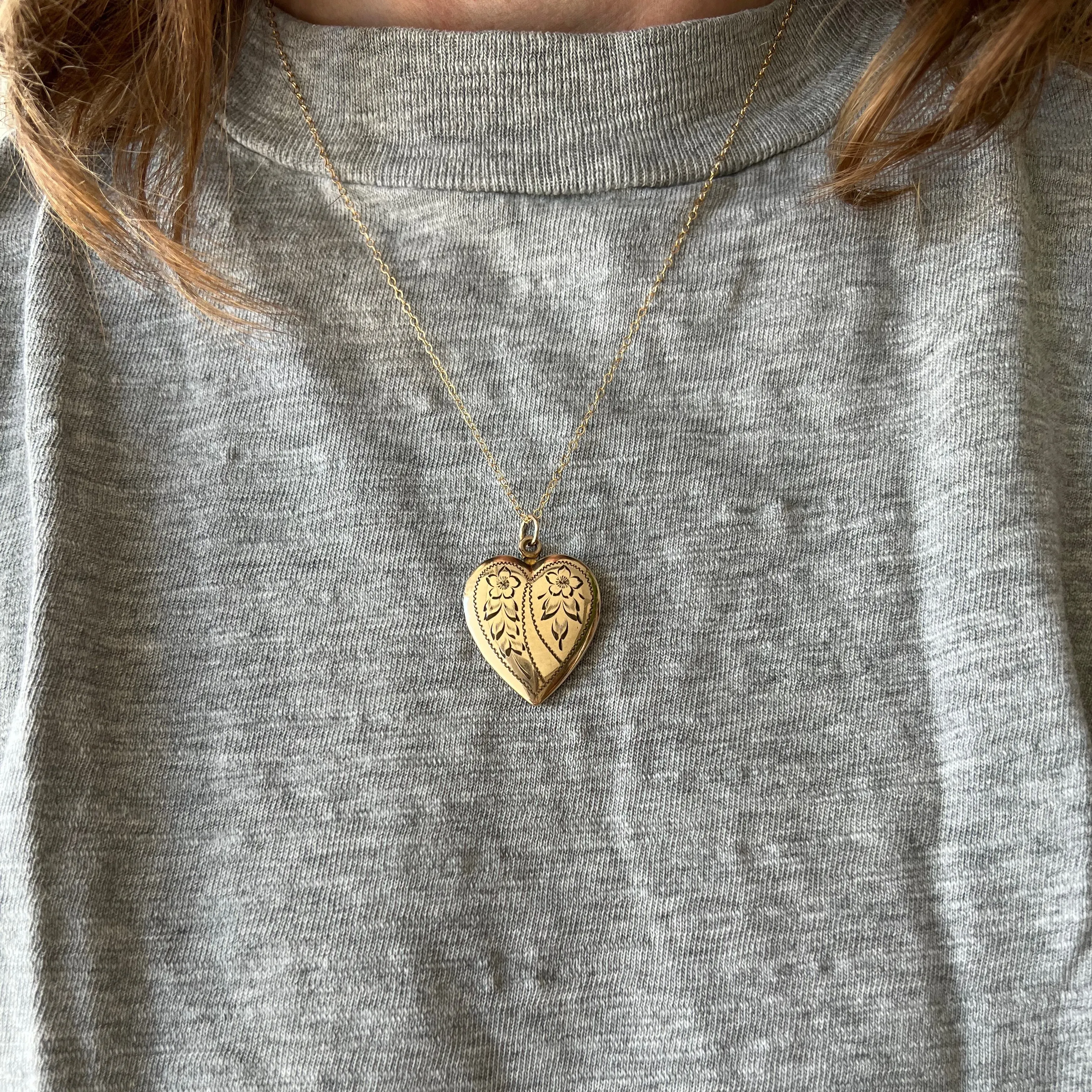 V I N T A G E // heart kept memories / 12k GF over sterling silver locket / a pendant