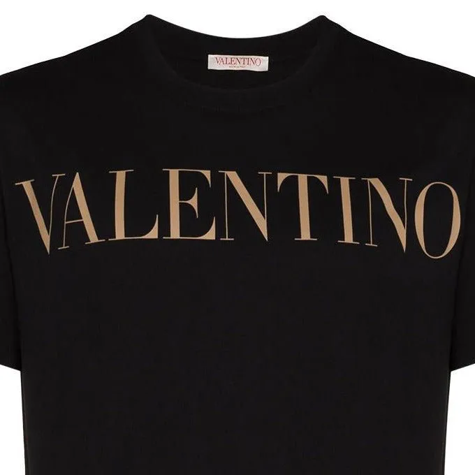 VALENTINO  BRONZE LOGO T-SHIRT BLACK