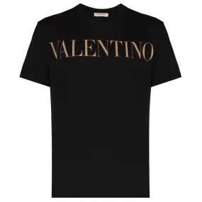 VALENTINO  BRONZE LOGO T-SHIRT BLACK