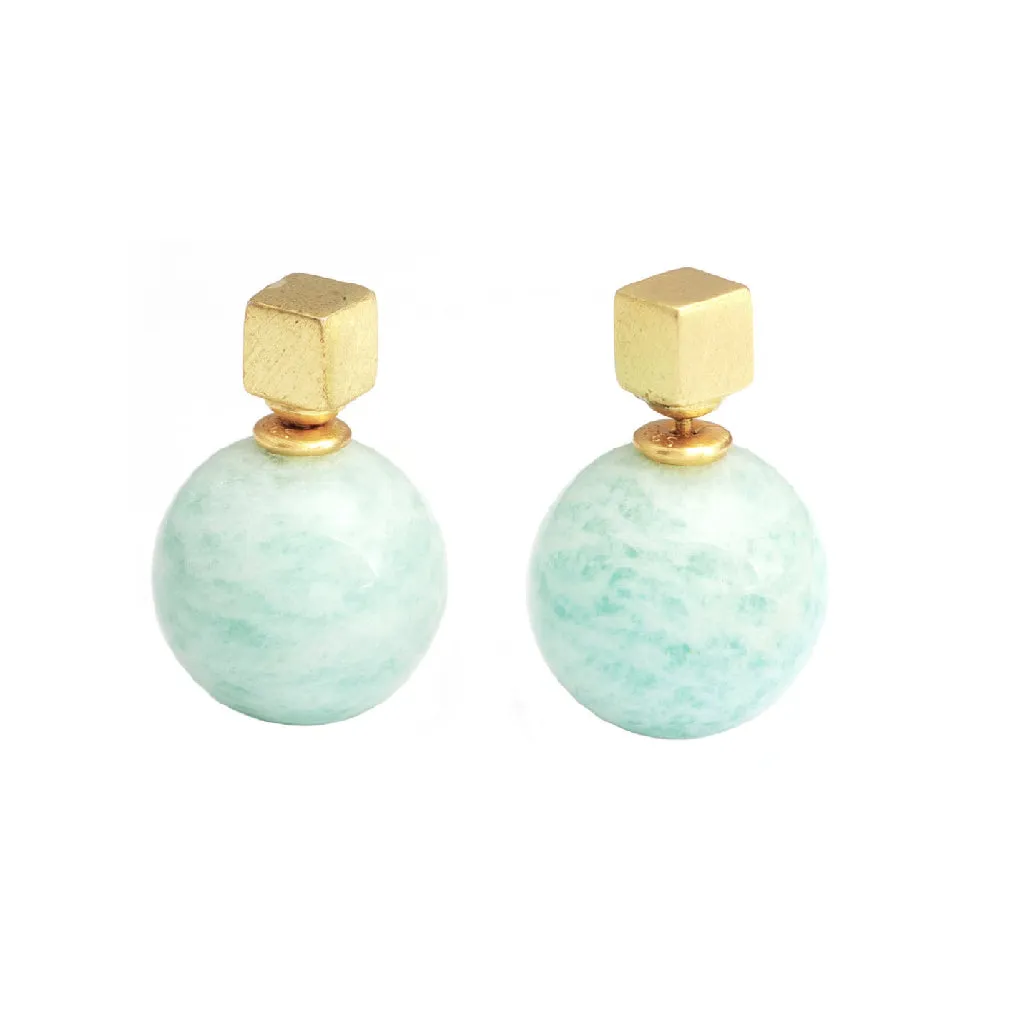 Vida Amazonite Duo Earrings