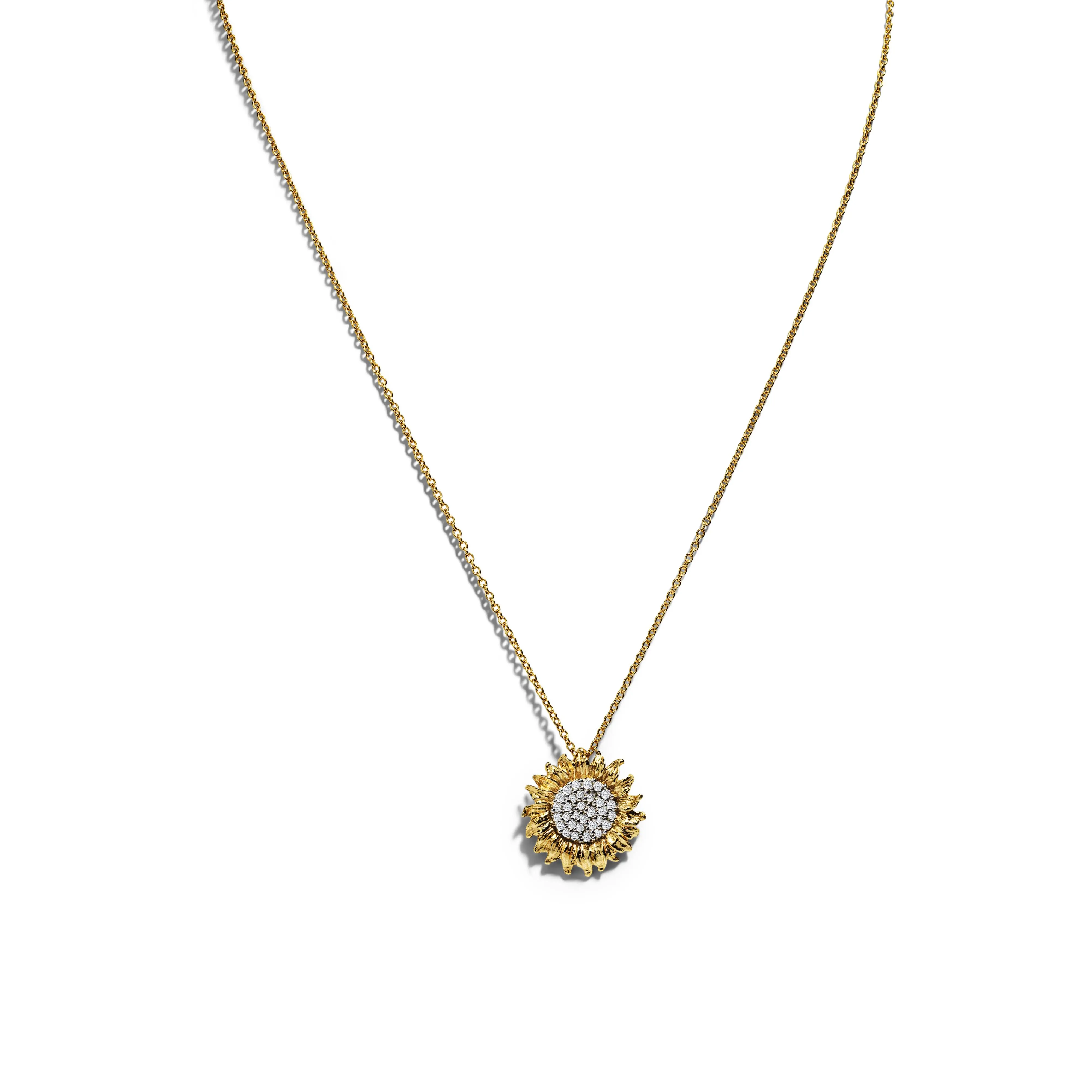 Vincent 15mm Pendant Necklace with Diamonds