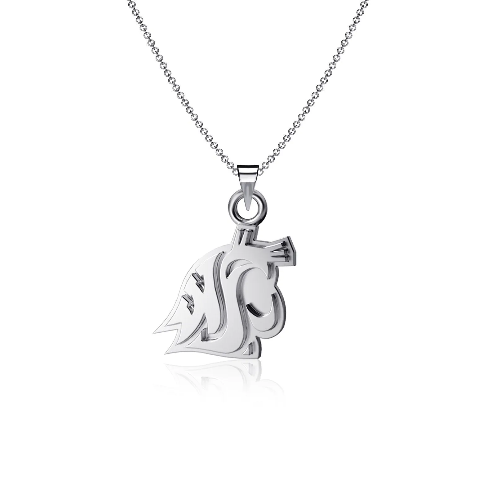 Washington State Cougars Pendant Necklace - Silver