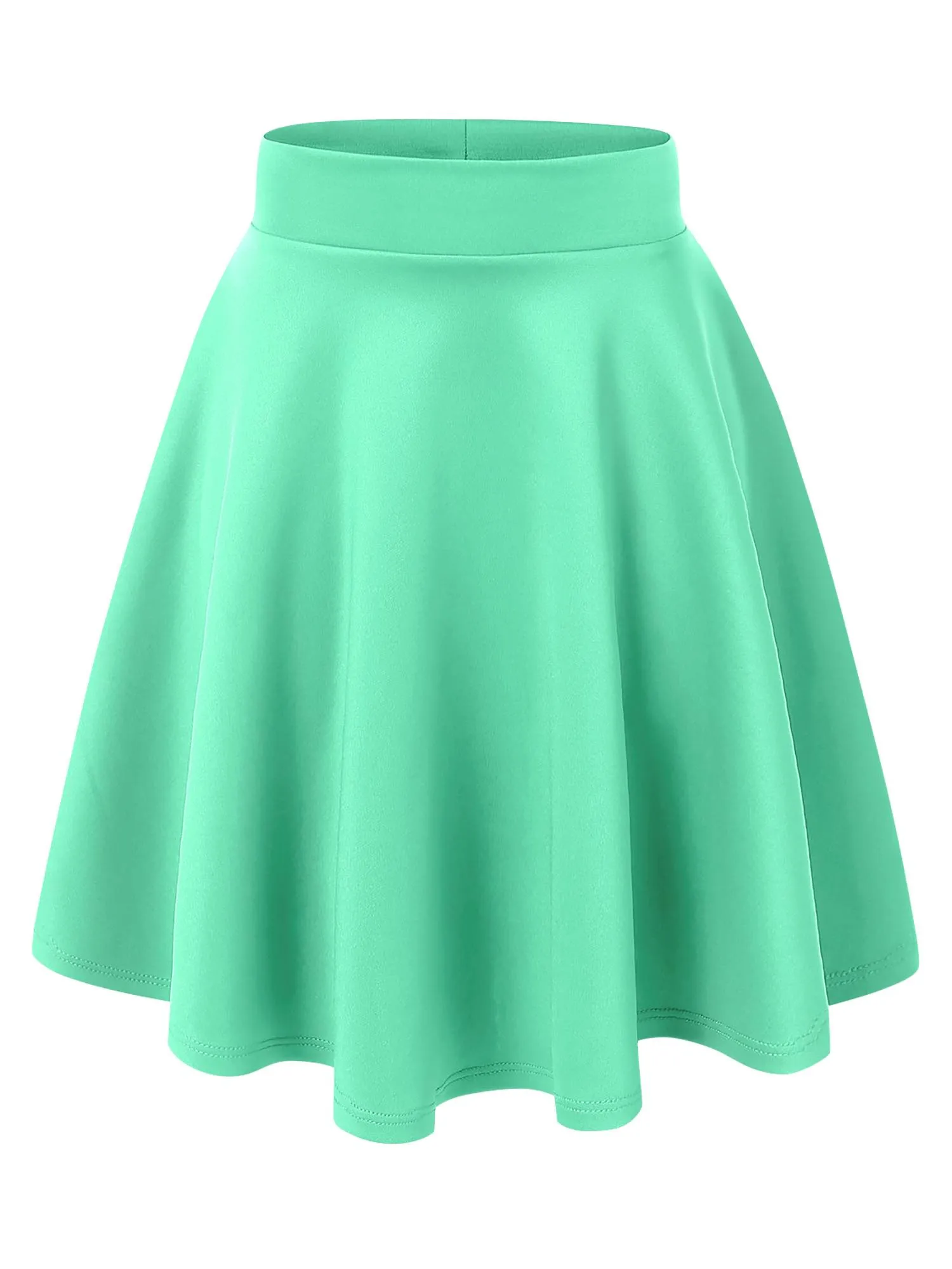 Women's Basic Versatile Stretchy Flared Casual Skater Skirt