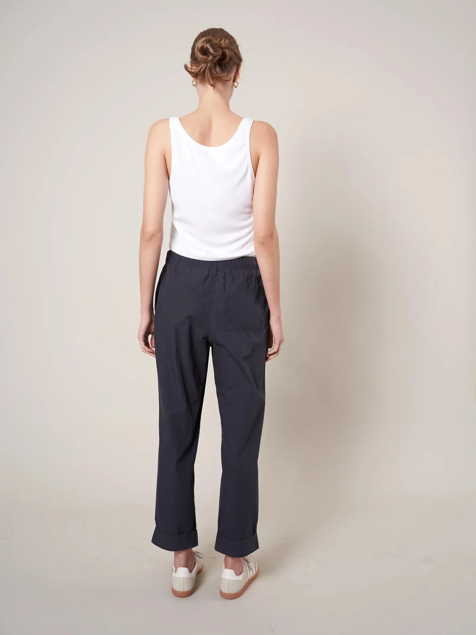 YARROW CRISP POPLIN PANT (NAVY) - WYETH